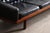 Sophisticated sofa designed by arne halvorsen, executed in black leather and hardwood frame, produced in norway in the...