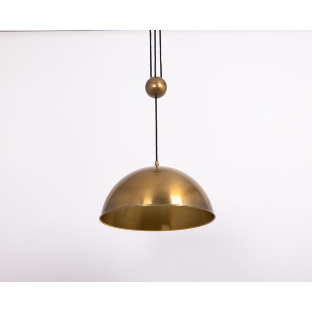 Adjustable Counterweight Dark Brass Posa Pendant from Florian Schulz, Germany, 1970s For Sale - Image 3 of 10