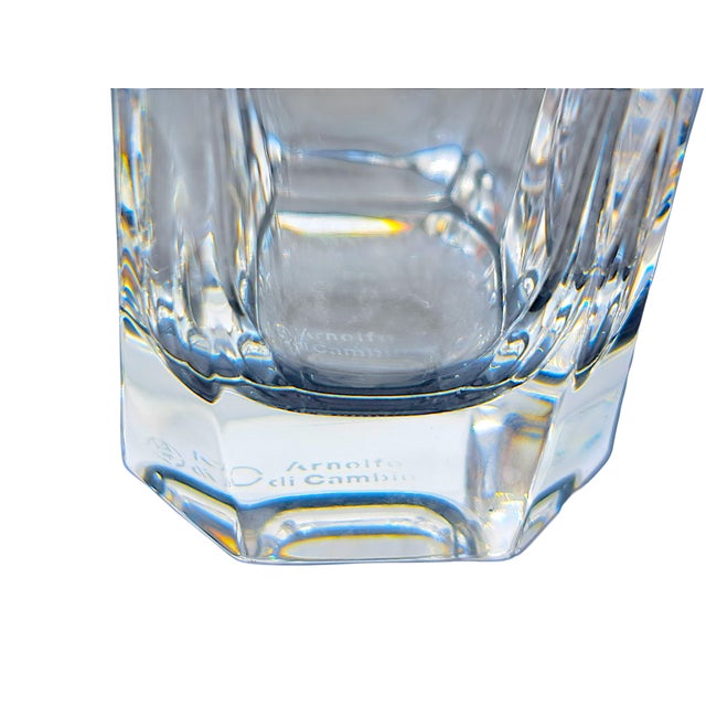 Cini Boeri Vintage Crystal Shot Glasses by Cini Boeri for Arnolfo Di Cambio, 1970s, Set of 6 For Sale - Image 4 of 10