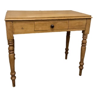 19th Century English Pine Table / Desk For Sale