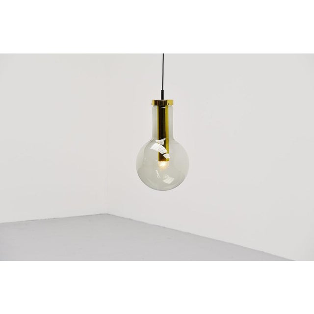 Gold Maxi Globe Extra Large Pendant Lamp from Raak, the Netherlands, 1965 For Sale - Image 8 of 9