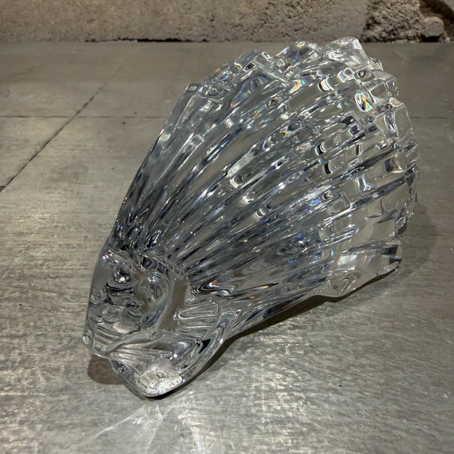 Baccarat Clear Crystal Porcupine Hedgehog Figurine Paper Weight Post-Modern For Sale In San Diego - Image 6 of 10
