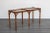 Vintage Teak Console Table With Glass Top For Sale - Image 4 of 6