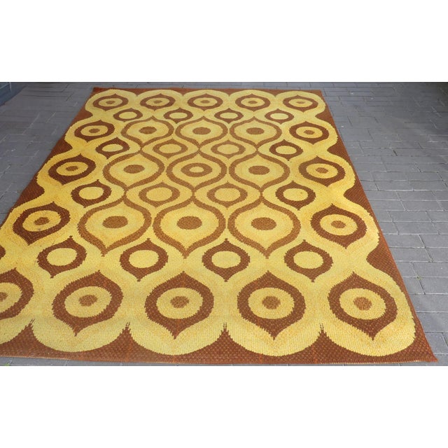 Large Space Age Rug with Pattern, 1970s For Sale - Image 4 of 12