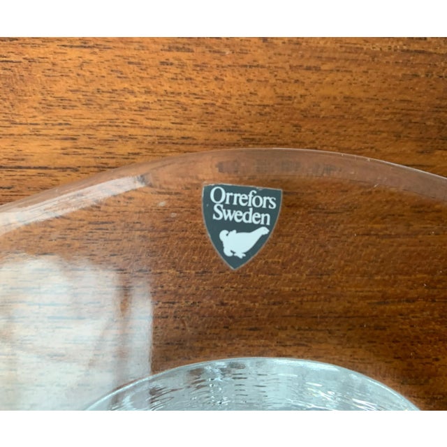 Large Vintage Swedish Glass Plate from Orrefors For Sale - Image 18 of 18