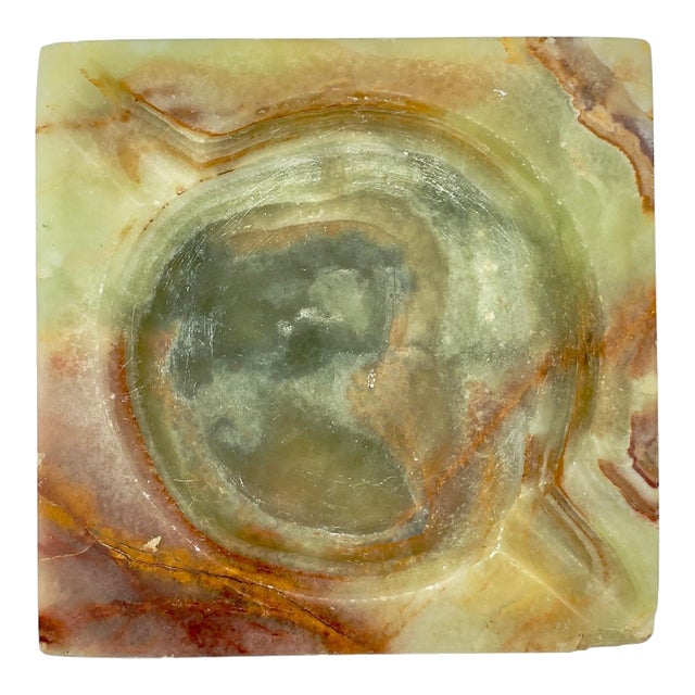 1960s Italian Retro Onyx Ashtray For Sale