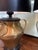 Hollywood Regency Mid 20th Century Pair of Large Brass Table Lamps For Sale - Image 3 of 11