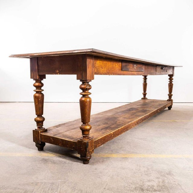 Oak French Drapers Table, 1920s For Sale - Image 13 of 13