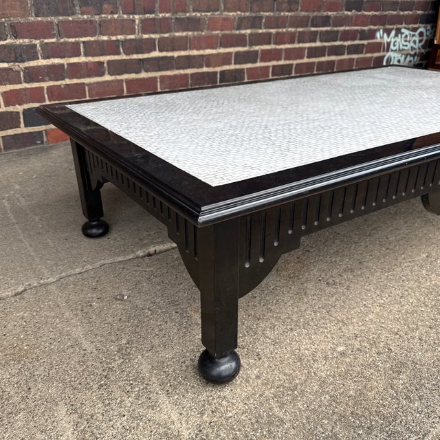 Mid 20th Century Large Mid-Century Modern Mosaic Tile Top Coffee Table, Designer Unknown For Sale - Image 5 of 9