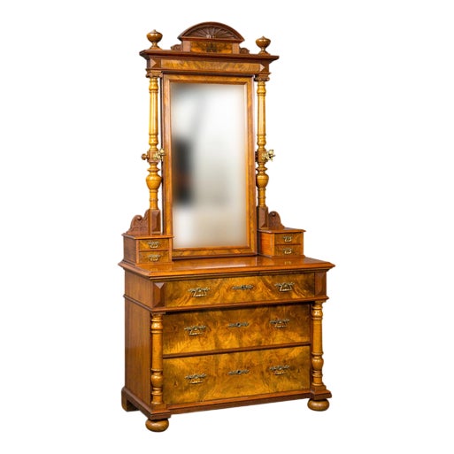 Gründerzeit Chest of Drawers with Mirror For Sale