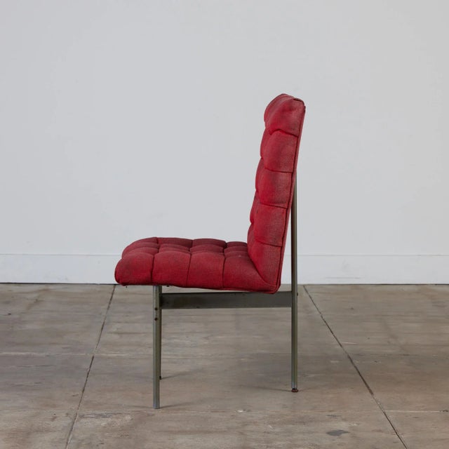 Laverne International Upholstered Tripod Base Chair by Laverne For Sale - Image 4 of 10