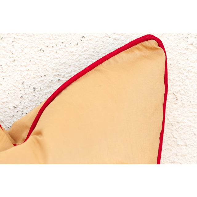 Traditional Pair of Tara Zardozi-Embroidered Silk Pillow Covers For Sale - Image 3 of 9