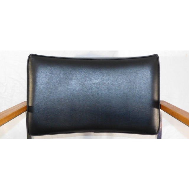1970s Vintage Cole / Litton Restored Chrome & Vinyl Office Arm Chair For Sale - Image 13 of 18