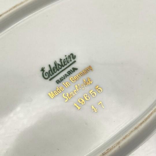 Vintage Mid-Century Modern Edelstein Bavaria Set of Two Oval Platters "Starlight" Pattern For Sale - Image 16 of 18