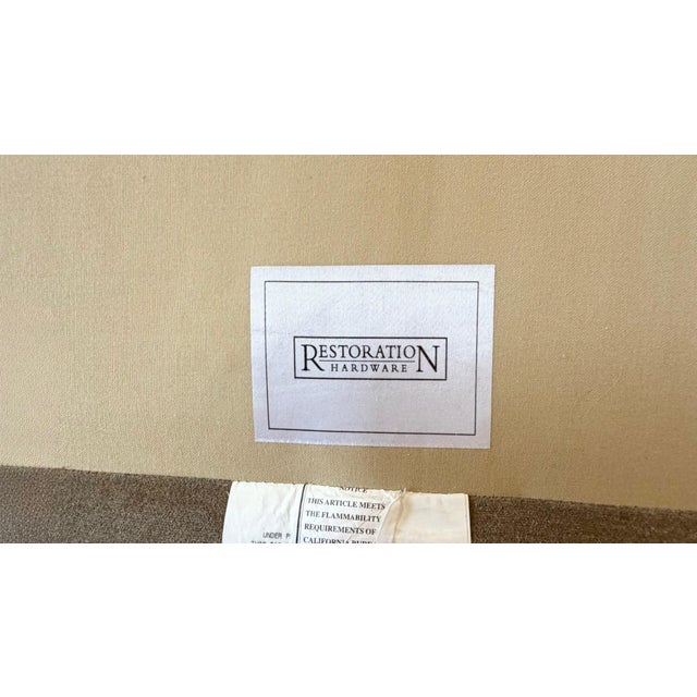 Wood Custom Classic Roll Arm Sofa Upholstered in Velvet by Restoration Hardware For Sale - Image 7 of 17