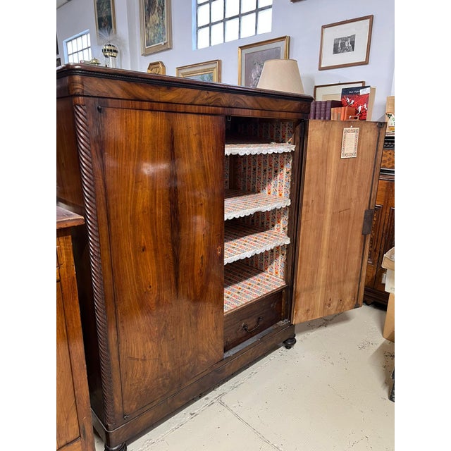 Vintage Wardrobe in Wood, 1950s For Sale - Image 11 of 16