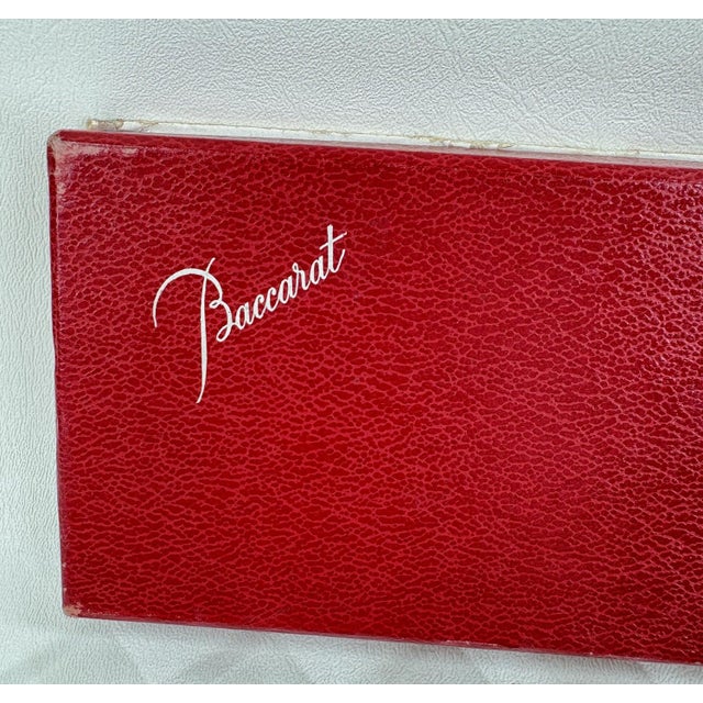 Art Deco Elegant Baccarat "Vega" Crystal Knife Rests - Set of 8 With Original Signature Box For Sale - Image 3 of 6