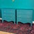 Hollywood Regency Hollywood Regency Green Painted 3-Drawer Chests Nightstands Credenza, a Pair For Sale - Image 3 of 12