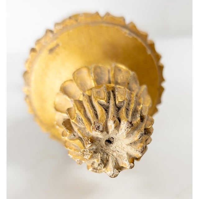 19th Century Carved Giltwood Flaming Urn Finial in Georgian or Federal Style For Sale - Image 9 of 10