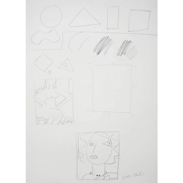Untitled IX Knox Martin Year: circa 1975 Size: 30 in. x 22 in. Graphite on Paper, signed l.r.