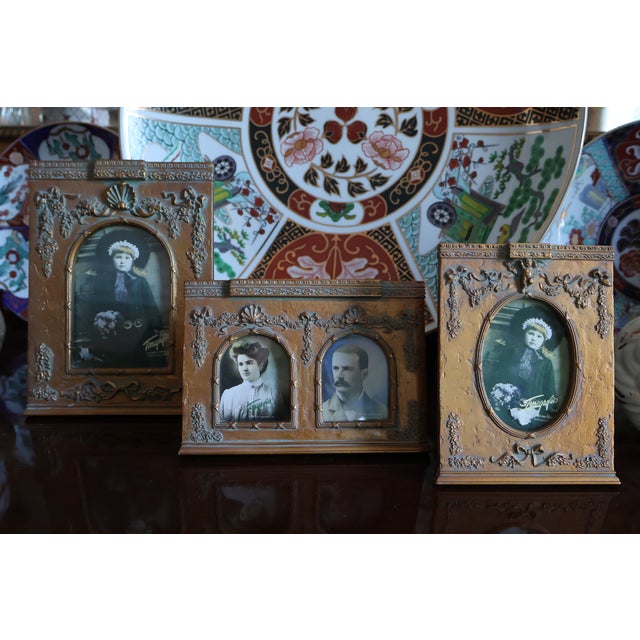 Gold Vintage Terragrafics Louis XVI–Style Antiqued Gold Picture Frames — Set of 3 For Sale - Image 8 of 18