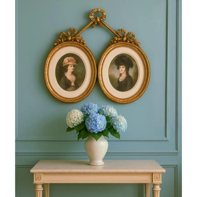 Lady wilbraham ~ lady crewe here is a truly unique and rare work! a sumptuous double frame with a lover's knot, richly...