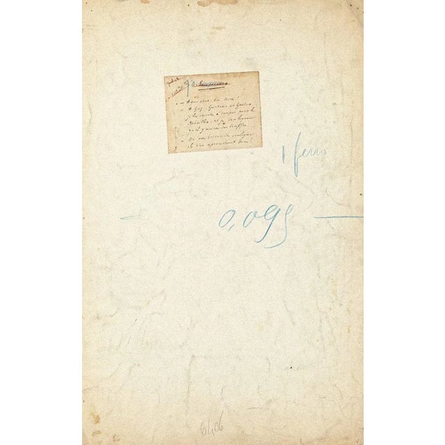 Letter is an original drawing in china ink and pastel realized by the illustrator Chevalier in 1901. Hand-signed on the...