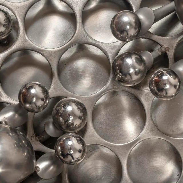 Brutalist Claude Viseux, Wall Sculpture, Titanium For Sale - Image 3 of 5