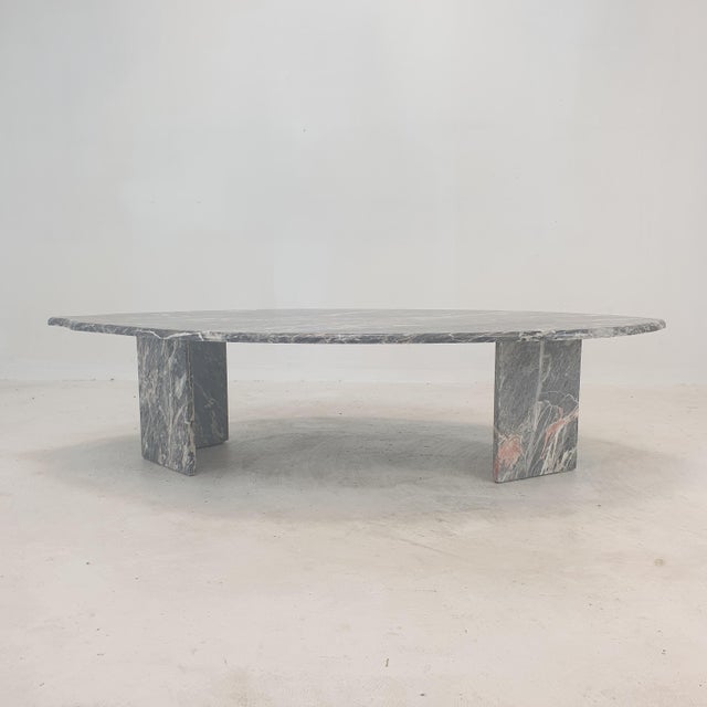 Italian Marble Leaf Shape Coffee Table, 1980s For Sale - Image 9 of 18