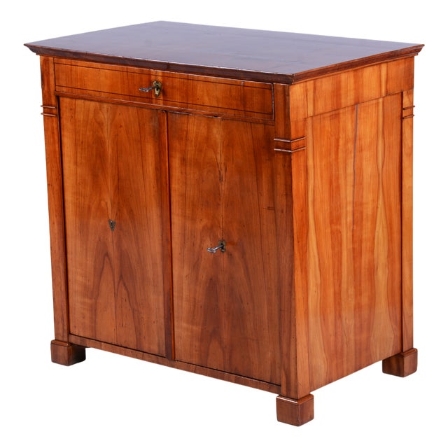 Biedermeier Side Cabinet in Cherry Wood, Czech, 1830s For Sale