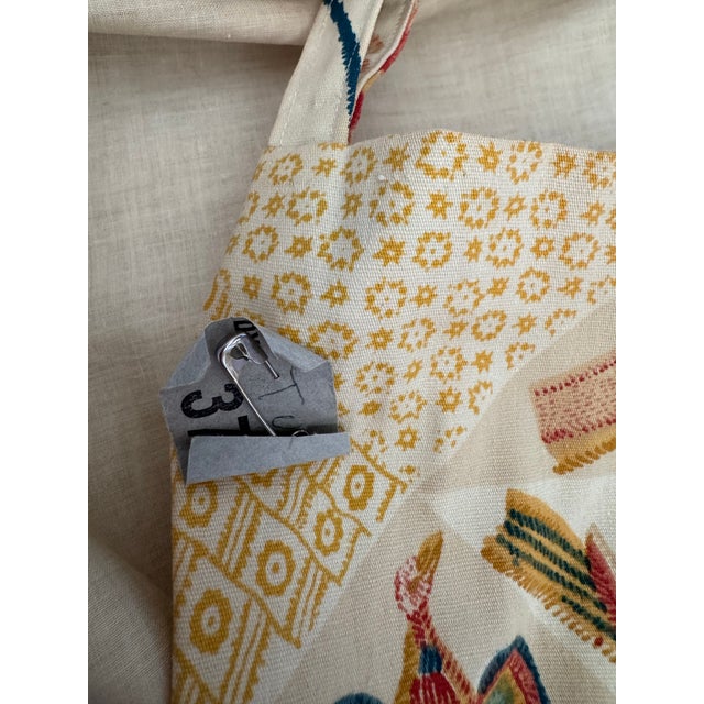 Goldenrod Vintage Embroidered Crewel-Look Curtain Panel – Lined & Weighted, 50x54 For Sale - Image 8 of 8