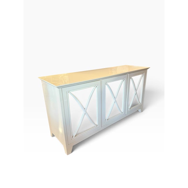 Art Deco Art Deco Nancy Corzine Lombard Mirrored Credenza Dresser For Sale - Image 3 of 6