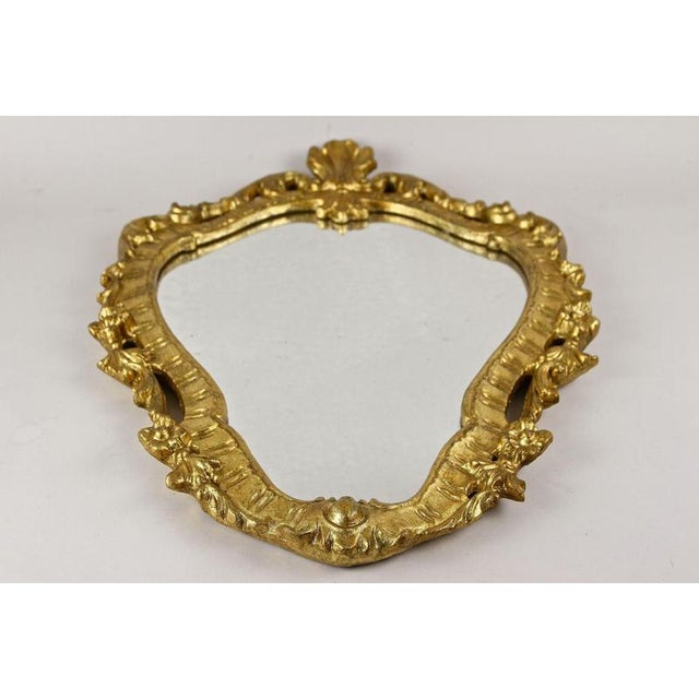 Glass Baroque Handcarved Gilt Wall Mirror, Italy, 1790s For Sale - Image 7 of 18