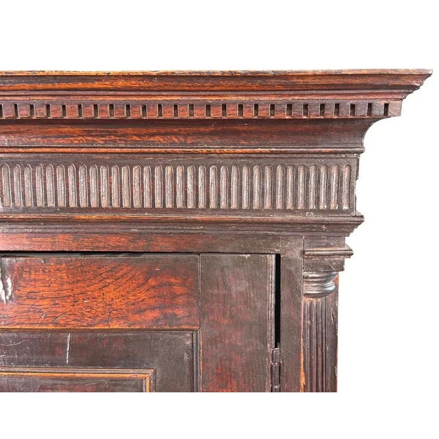 Antique Georgian Oak Press Cupboard, 1750 For Sale - Image 6 of 13