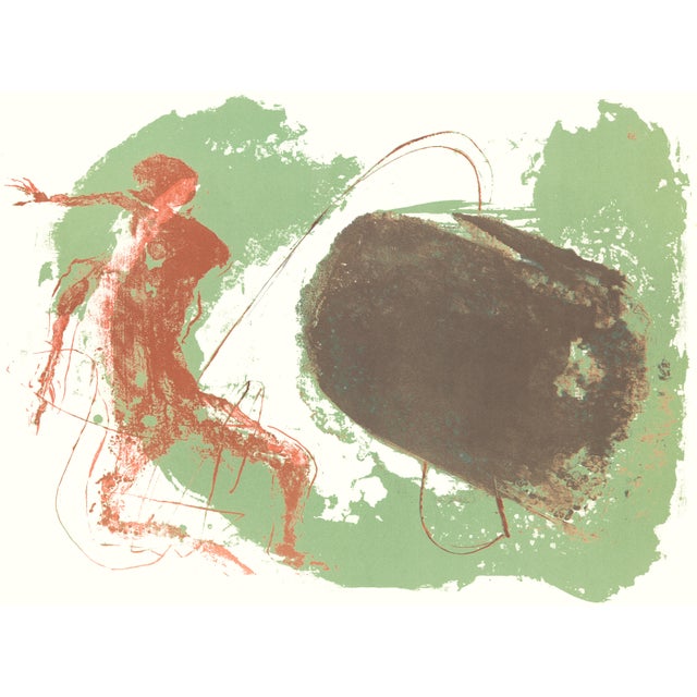 Original lithograph by Benton Spruance from the portfolio "Moby Dick - The Passion of Ahab" printed by The Meriden Gravure...