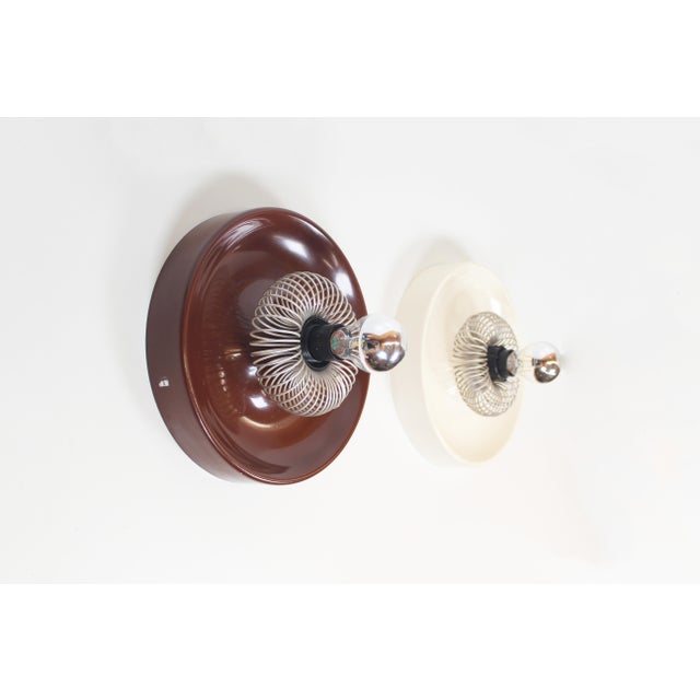 Space Age Spring Wall Lamps by Elektrofém, Hungary, 1970s, Set of 2 For Sale - Image 10 of 10