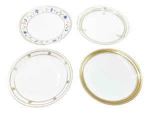 Art Deco Thomas Bavaria Assortment of Metallic Gold China Plates - 4 Pieces