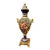 Blue French Porcelain Vase – Romantic Victorian Scene With Gold Accents For Sale