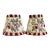 Vintage Needlepoint Floral Lamp Shades Pair For Sale