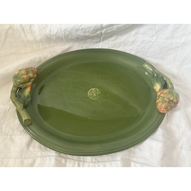 1990s Fitz & Floyd Artichoke Tray For Sale - Image 5 of 7
