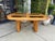 1980s Vintage Solid Oak and Smoke Glass Oval Dining Table For Sale In Los Angeles - Image 6 of 8