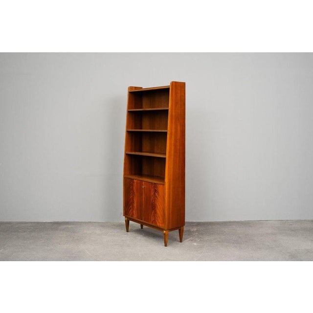 Mid-Century Brown Mahogany Bookcase For Sale - Image 6 of 18