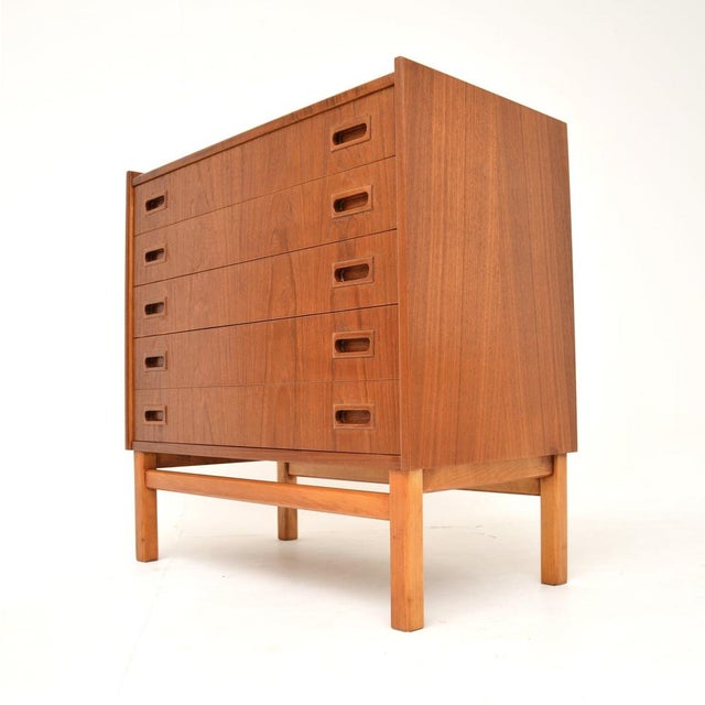 Vintage Danish Teak Chest of Drawers, 1960s For Sale - Image 4 of 12