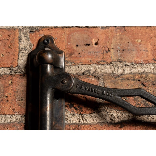 Early 20th Century Japanned Copper Scissor Arm Wall Lamp by F. W. Hardy For Sale - Image 17 of 18