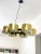 Contemporary Italian Oval Metal Gold Chandelier For Sale - Image 9 of 11
