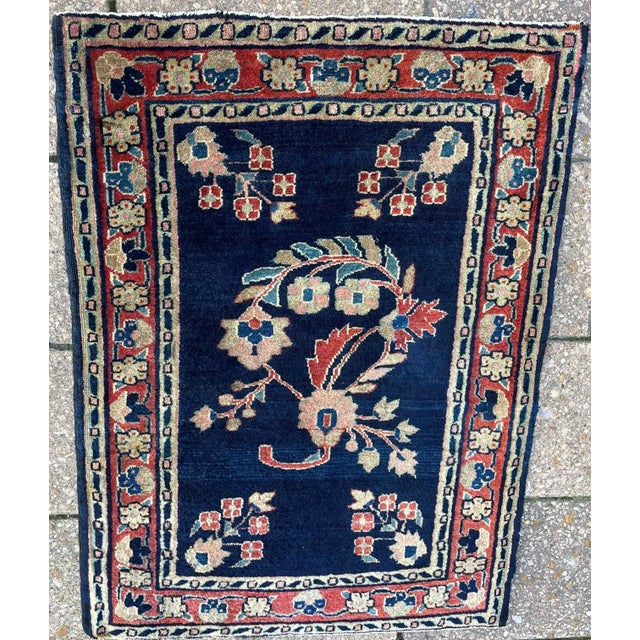 Early 20th Century Antique Sarouk Mohajeran Oriental Rug C-1910 For Sale - Image 9 of 9
