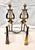 Mid 20th Century Mid 20th Century Brass Lyre Andirons - Neoclassical Fireplace Decor, Pair For Sale - Image 5 of 7