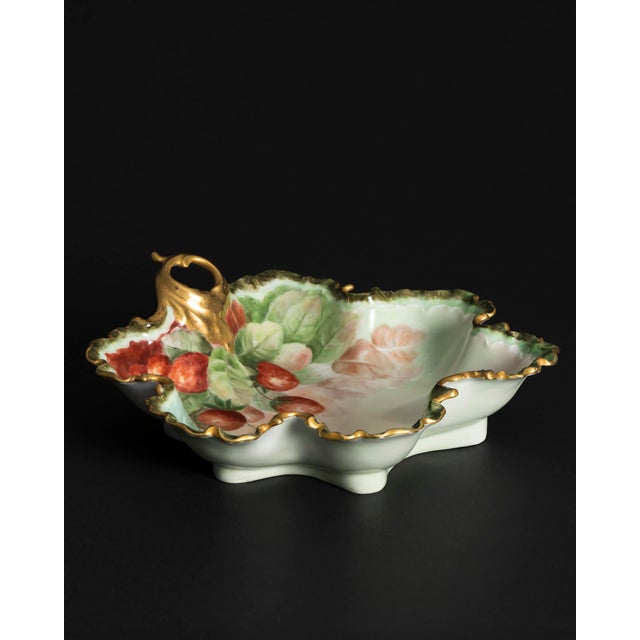 Hand-Painted Porcelain Strawberry Bowl from Rosenthal Monbijou, Germany, 1900, in Very Good conditions. Designed 1890 to...