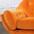 Mid-20th Century MCM Adrian Pearsall Style Gondola Sofa Orange Velveteen Fabric For Sale - Image 6 of 18
