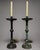 Neoclassical Pair of Mid-20th Century Bronzed Verdigris Candlestick Table Lamps For Sale - Image 3 of 9